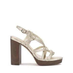 Women's Vince Camuto Samlee Women’s 12 Strappy Platform Sandals Wood Gold